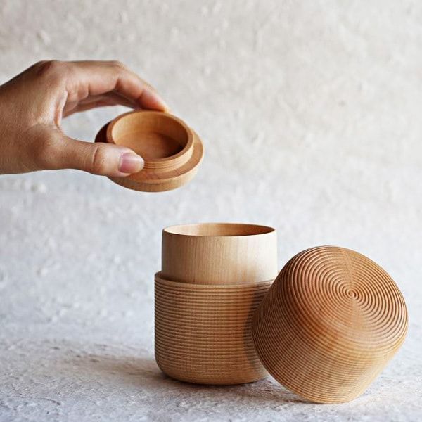 【未使用品】我戸幹男商店 KARMI 樽Soji キャニスター　茶筒 未使用品】我戸幹男商店 KARMI 樽Soji キャニスター 茶筒