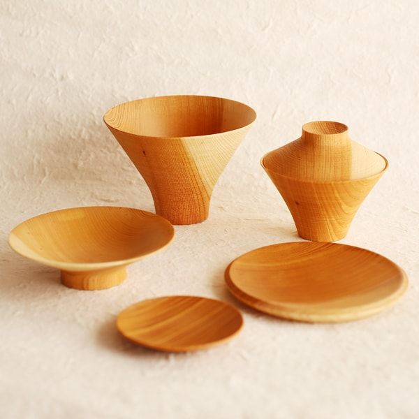 山中漆器 大椀×3客】天然木製 内外