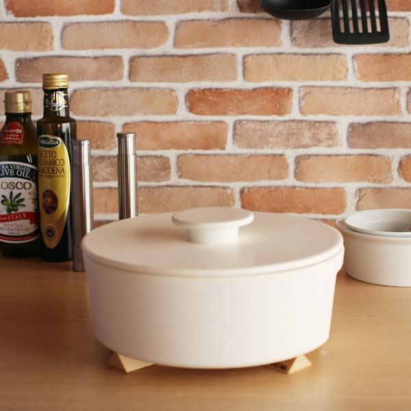 セラミック土鍋 L