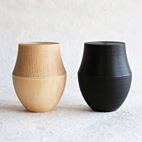 山中漆器 茶筒2点セット 釜