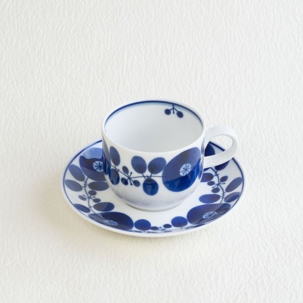 ブルーム リース コーヒーカップ＆ソーサー 白山陶器