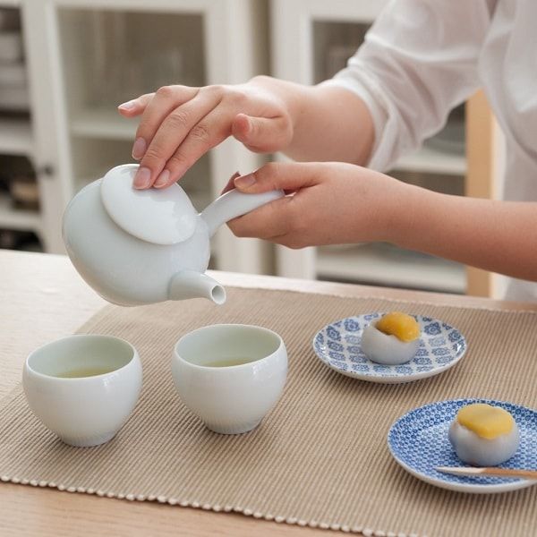 蒼爽　青白磁　急須・湯呑みセット /ceramic japan