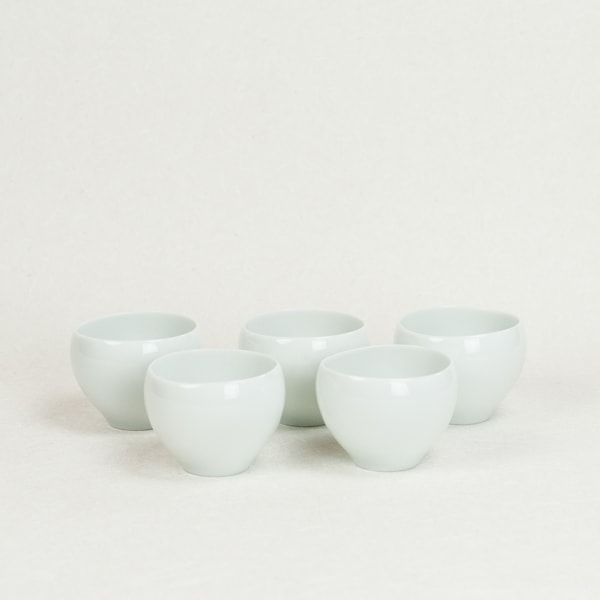 深見陶治／青白磁⭐︎湯呑とぐい呑み　3点セット 深見陶治 青白磁ぐい呑 | しぶや黒田陶苑