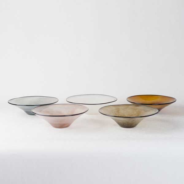 フレスコfresco M purple カスミプレート　ガラス ボウル フレスコfresco M purple カスミプレート ガラス ボウル