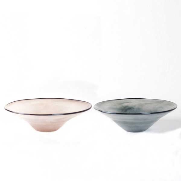 セット】ガラスボウル M ペア/kasumi bowl M grey＆purple