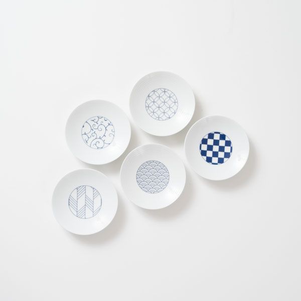 青色陶器小皿　５枚セット 楽天市場】小皿 青の通販