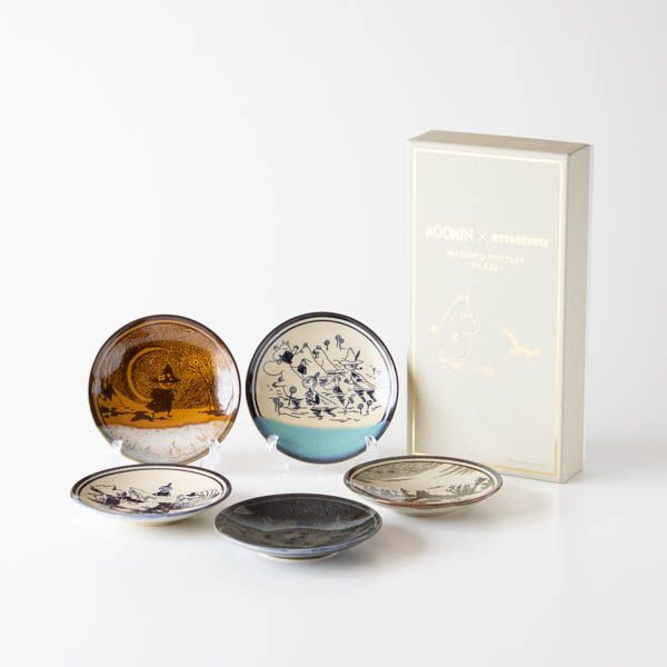 amabro MOOMIN MASHIKO POTTERY 益子焼 5枚セット MOOMIN×amabro MASHIKO POTTERY-GLAZE- BOX SET ≪5枚セット