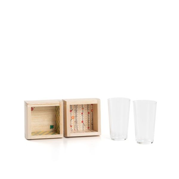 セット】福ますます 梅に鶯ペア グラスセット