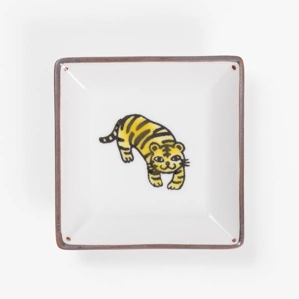 寿小皿 とらさん/九谷焼