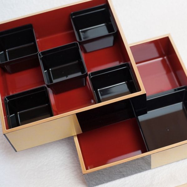 おせち用重箱 三段重 大 市松