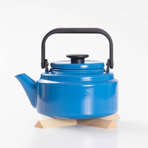 セット】アムケトル ブルー ＆ なべしきハウス メープル/やかん 鍋敷き