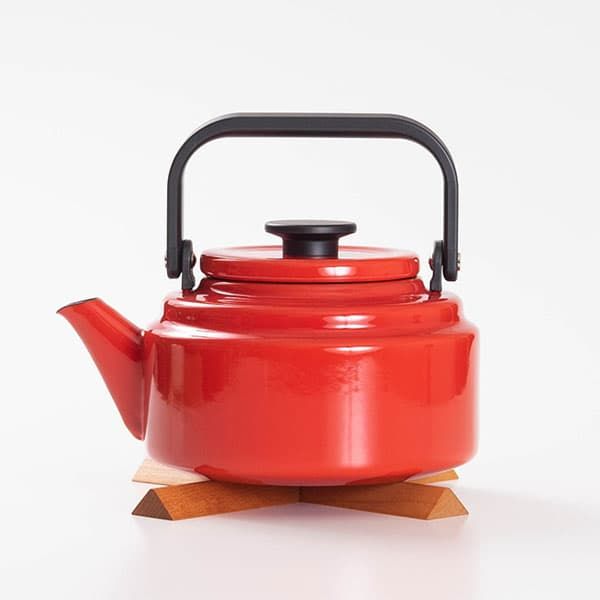 セット】アムケトル レッド ＆ なべしきハウス チェリー/やかん 鍋敷き