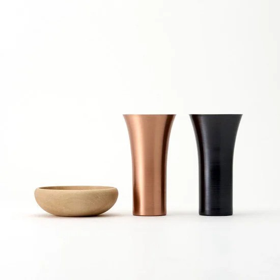 純銅製タンブラー ペアセット ナッツボール付 マット＆ブラウン