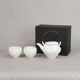 蒼爽 黄磁 土瓶セット