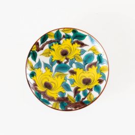 九谷焼　古九谷　色絵青粒金彩　桜牡丹文　飾皿　V　R8914 九谷焼 古九谷 色絵青粒金彩 桜牡丹文 飾皿 V R8914 - メルカリ