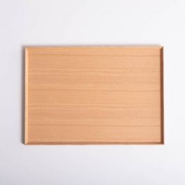 白木塗タモ 13.0長角盆/トレー