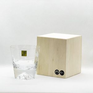 江戸切子　富士山グラス　ロックグラス　麻の葉＆桜切子/日本デザインストア×十八番